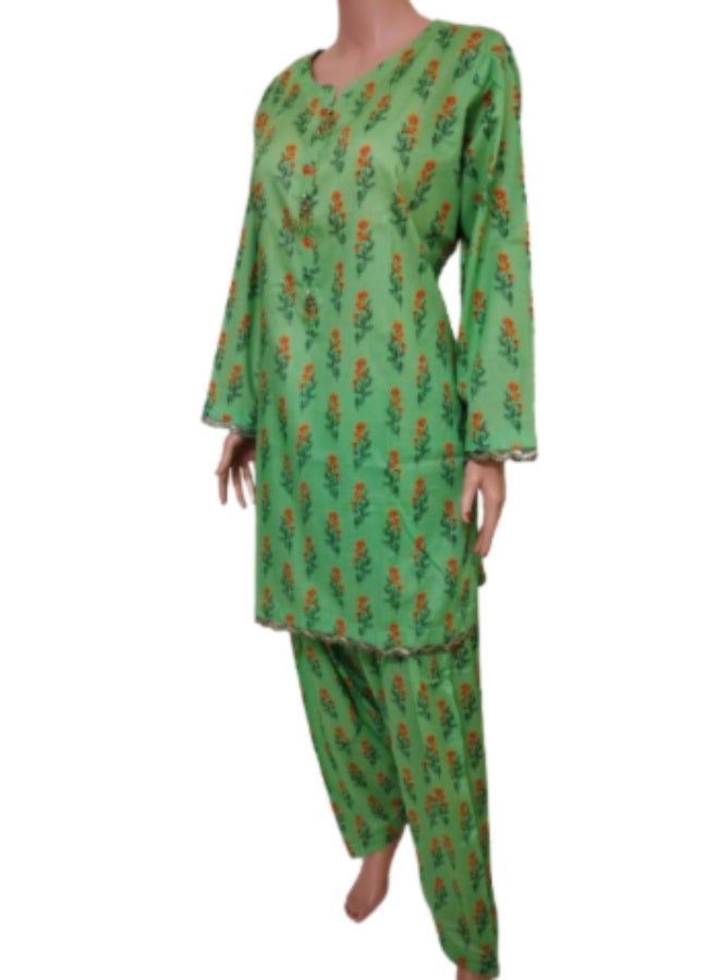 Fabric Pakistani Lawn Printed Stitched 2-Piece Suit (Large Size ) – 2026 Collection - Image 1